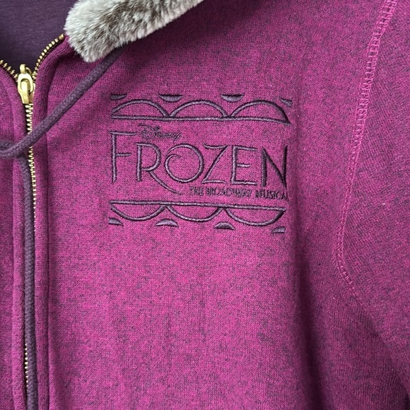 Frozen the Broadway Musical Hoodie with Faux Fur Trim, Size Large (Teen/Junior?) - Picture 5 of 11